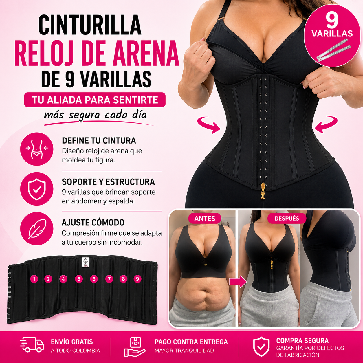 Cinturilla Reloj De Arena 9 Varillas